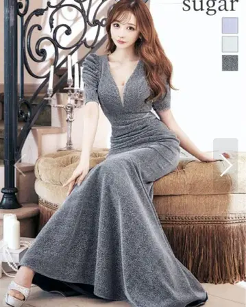 UNA VALERIE / 우나발레리 라메 머메이드 롱 드레스