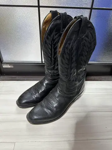 블랙 가죽 웨스턴 부츠 made in Canada