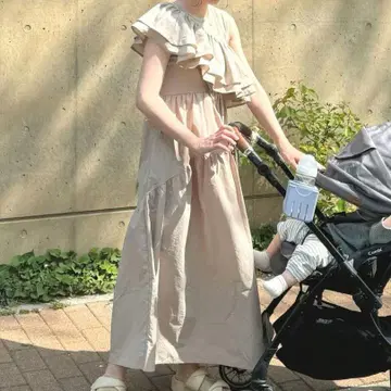 택 포함 새상품 클래시컬 엘프 멀티 웨이 탈부착 카라 개더 디자인 원피스