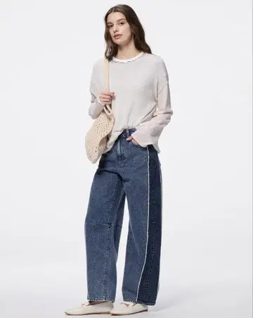 2톤 배럴 레그 청바지 (길이 표시 사이즈 71.0~75.0cm)