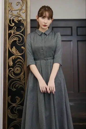 Herlipto Allure Belted Shirt Dress [ S ]
