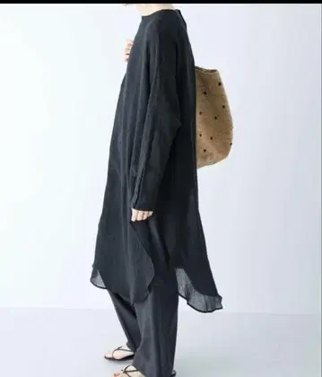 새상품 카구레 블랙 튜닉 롱 거즈 튜닉 원피스 이번 시즌