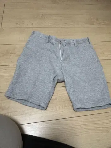 무타 마린 그레이 숏 팬츠 빨간색 파도 자수