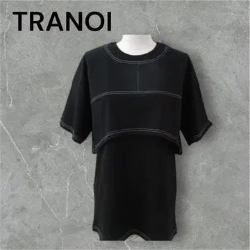 트라노이 TRANOI 크롭 세트 상의 2종 세트 코튼 100%