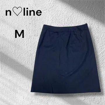무릎 기장 스트레치 포멀 스트라이프 스커트 오피스