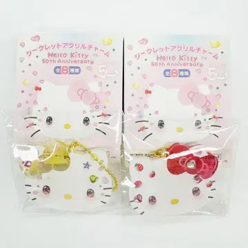 헬로키티 시크릿 아크릴 참 50주년 레어 미미 키티