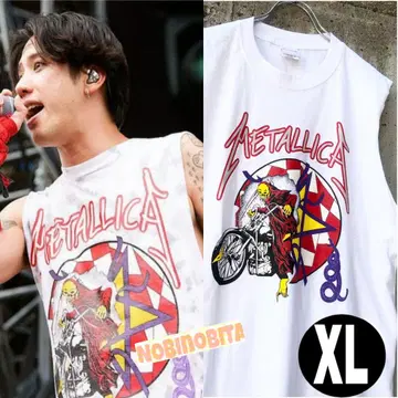 컷오프 XL/반팔 94 mettalica worldtour 티셔츠