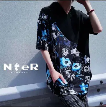 NieR 프론트 지퍼 BICOLOR PARKA [ NieR ROSE ]