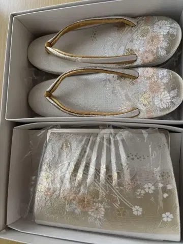 기모노 가방과 조리 세트