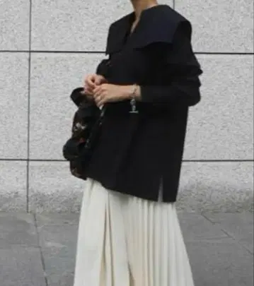 machatt 마차트 세일러 카라 셔츠 블라우스 블랙