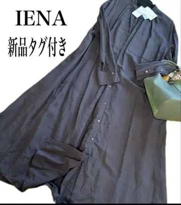 23100엔 택 포함 새상품 IENA 린넨 레이온 SH 원피스 차콜