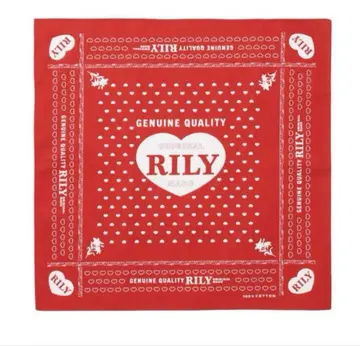반다나 이마이치 류지 Heart Logo Bandana RED rily
