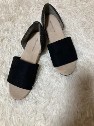 오픈토 샌들 블랙 L 사이즈(24cm~24.5cm 상당)