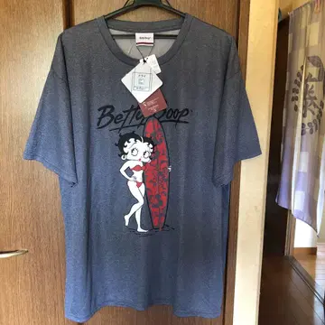 Betty Boop 프린트 티셔츠 그레이