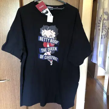 택 포함 새상품 베티 오버 사이즈 티셔츠 4L 블랙