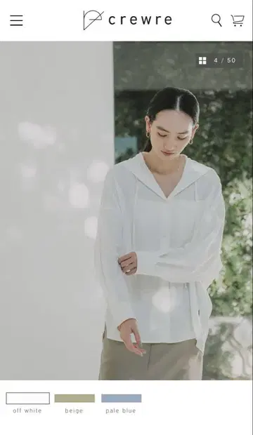 crewre 풀달 스팬 후드 셔츠 사이즈 2