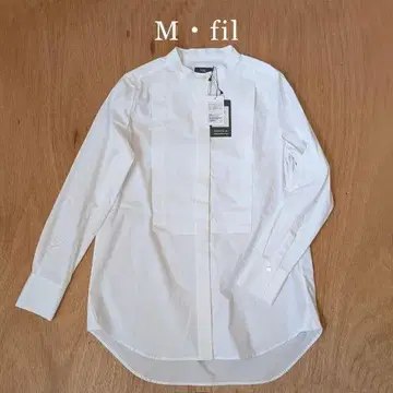 M fil 엠필 화이트 밴드 카라 블라우스 화이트 38 셔츠