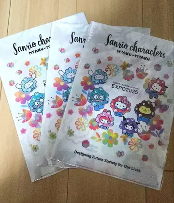 [새상품] Sanrio 캐릭터 클리어파일 3매 세트