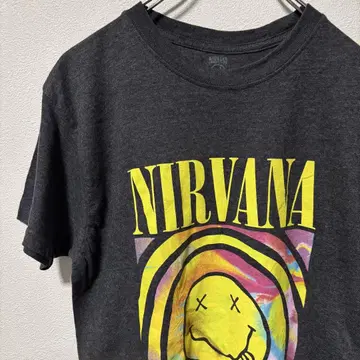 NIRVANA 닐바나 밴딩 빅 프린트 티셔츠 L