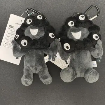 오사카 만국 박람회 얌얌 앉아 서 있는 키링 블랙 봉제 인형 블랙 얌얌