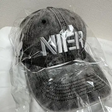 NieR 니어 데님 캡 모자 블랙 검정