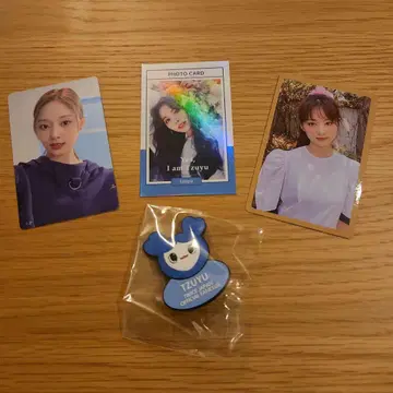 TWICE TZUYU 포토 카드 3 세트 & 응원봉 데코레이션 반지