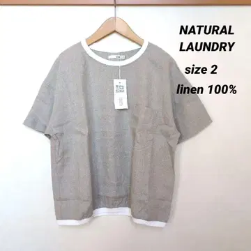 NATURAL LAUNDRY 린넨 리브 풀오버 셔츠
