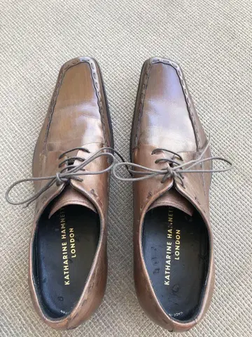 캐서린 햄넷 가죽 신발 24.5cm 브라운