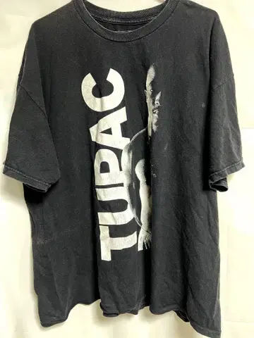 TUPAC 프린트 티셔츠 다크 그레이