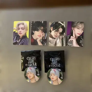 INI 마츠다 싯 트레이딩 카드 4장, 캔뱃지 2개 세트