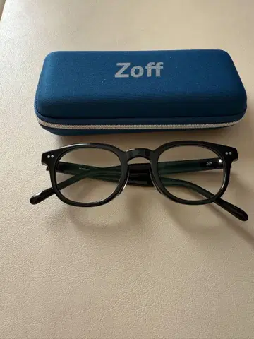 Zoff 블랙 안경 케이스 포함 조광 렌즈