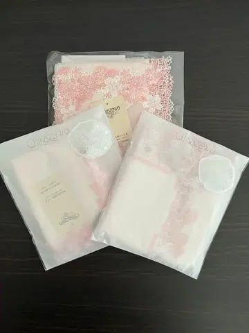 긴자 레이스 손수건 봄의 정취가 물씬 풍기는 벚꽃 소식 3장 세트 미개봉