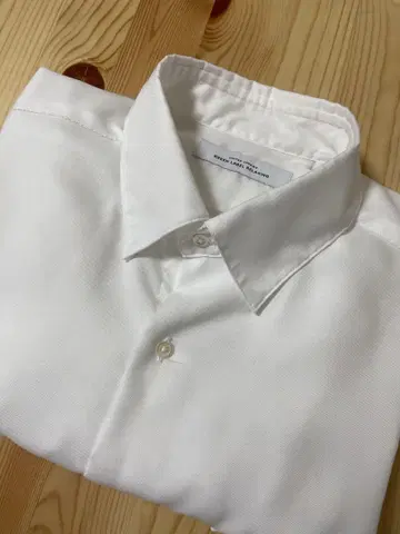 green label relaxing 화이트 버튼 다운 셔츠 긴팔 L