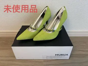 MURUA 옐로우 그린 하이힐 펌프스 22.5