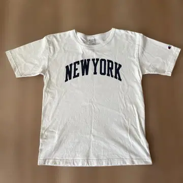 Champion T1011 NEWYORK 티셔츠 화이트 사이즈 M