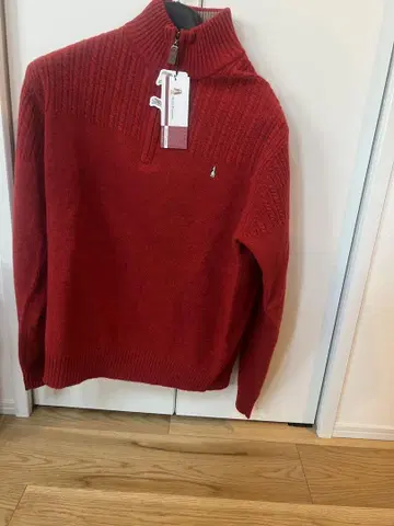 Hush Puppies 하이넥 스웨터 하프 지퍼 M 사이즈