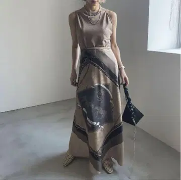 아메리빈티지 스카프 스커트 베이지