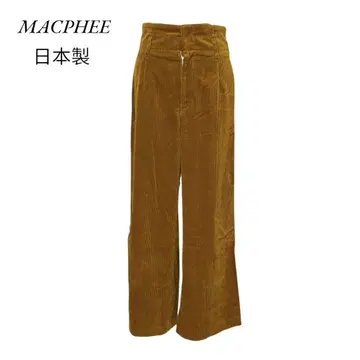 맥피 와이드 팬츠 코듀로이 면100% 36 일본제 a5f006