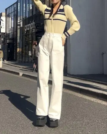 TWW 데님 화이트 XS/S 사이즈