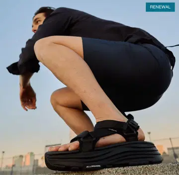 TELIC 블랙 스포츠 리커버리 샌들 올 로즈 26cm