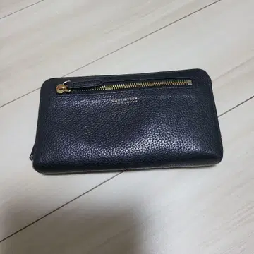 네이비 가죽 접이식 지갑