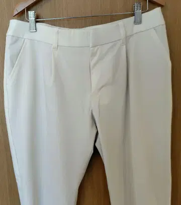 새상품급 화이트 시스루 턱 팬츠 XL