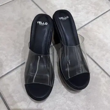 새상품급 Yello 스포츠 통굽 힐 샌들