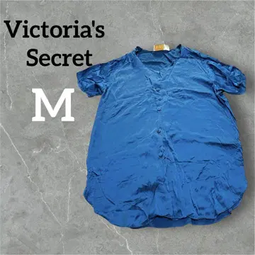 Victoria's Secret 반팔 셔츠 파랑 새틴