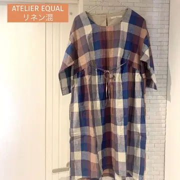 ATELIER EQUAL 미사용 린넨 혼방 원피스 튜닉 풀오버