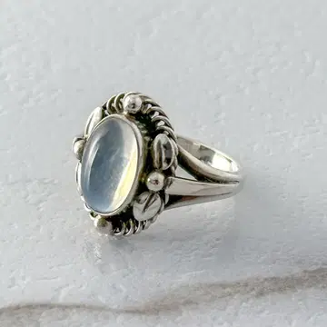 GEORG JENSEN 반지 1A 문스톤 토케이소 11.5호