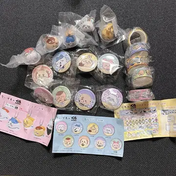 쿠라스시 치이카와 마스킹 테이프 캔배지 풀 컴프 전종