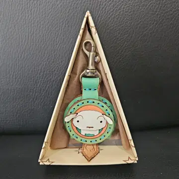 크레용 신짱 시로 천연 가죽 키링