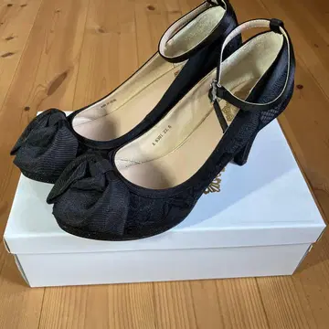 블랙 하이힐 신발 레이스 라메