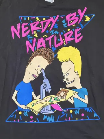 BEAVIS AND BUTTHEAD NERDY BY NATURE 티셔츠
